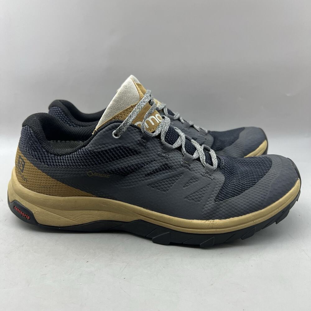 Salomon Outline GTX Gore-Tex Hiking Shoes Men Size 8.5 Gray Comfort Low Sneakers